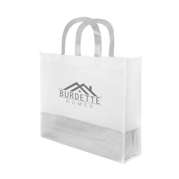 Flair Metallic Accent Non-Woven Tote Bag - Flair Metallic Accent Non-Woven Tote Bag - Image 3 of 3