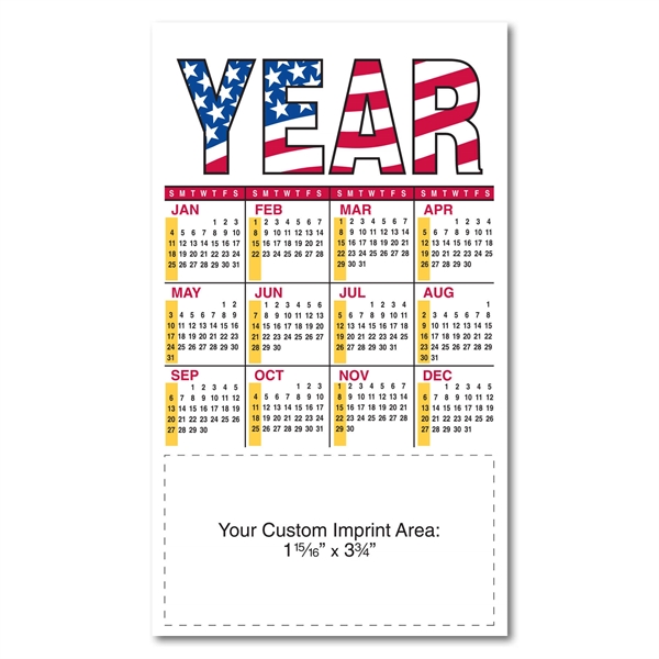 Large Magnetic Calendar 4" x 7" 30 Mil. - Large Magnetic Calendar 4" x 7" 30 Mil. - Image 7 of 8