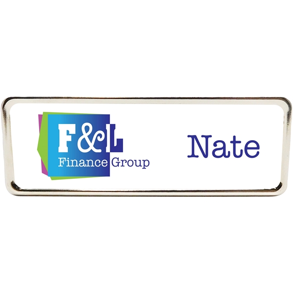 Custom Columbus Metal Name Badge