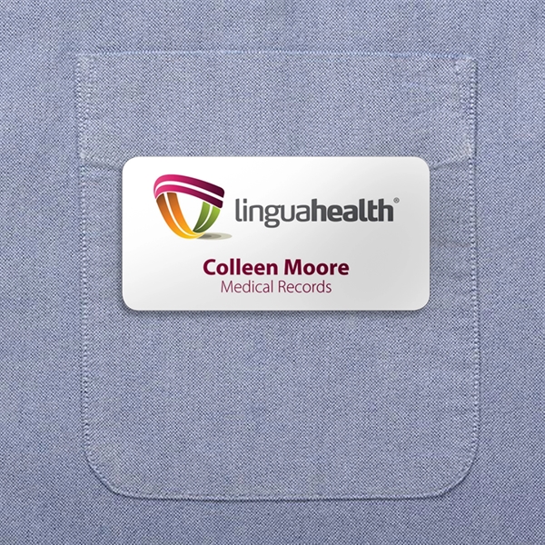 Custom St. Paul Plastic Name Badge (Standard Sizes)
