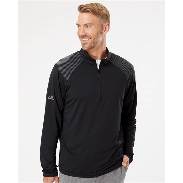 Adidas Shoulder Stripe Quarter-Zip Pullover - Adidas Shoulder Stripe Quarter-Zip Pullover - Image 0 of 10