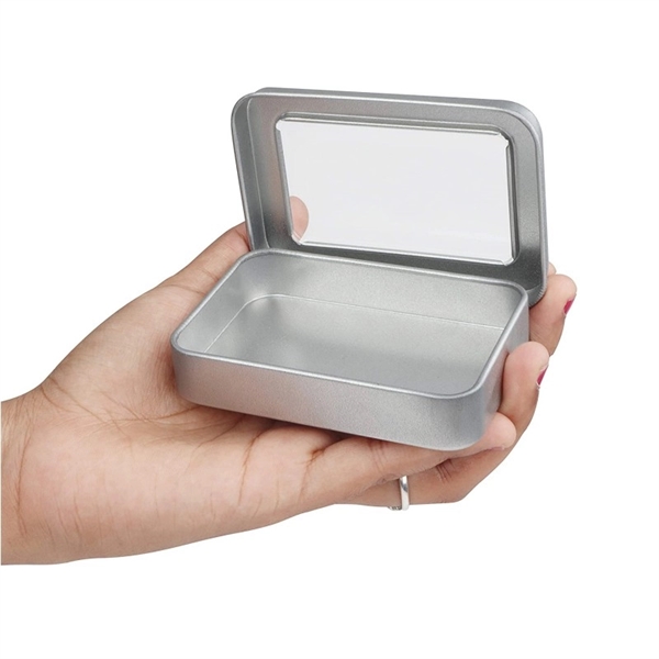 Clear Window Top Metal Tin Box - Clear Window Top Metal Tin Box - Image 1 of 2