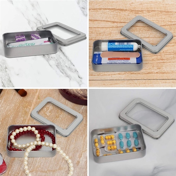 Clear Window Top Metal Tin Box - Clear Window Top Metal Tin Box - Image 2 of 2