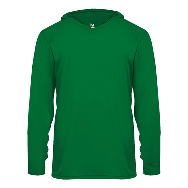 Badger Youth B-Core Long Sleeve Hooded T-Shirt - Badger Youth B-Core Long Sleeve Hooded T-Shirt - Image 31 of 34