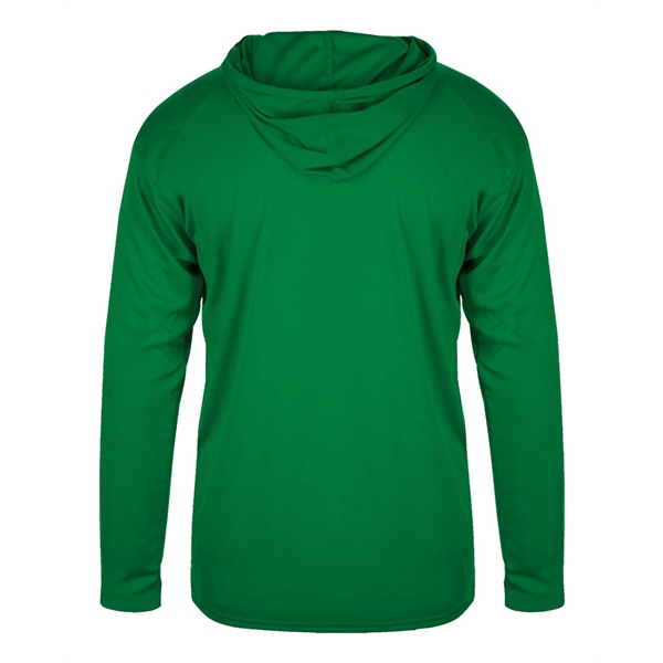 Badger Youth B-Core Long Sleeve Hooded T-Shirt - Badger Youth B-Core Long Sleeve Hooded T-Shirt - Image 32 of 34