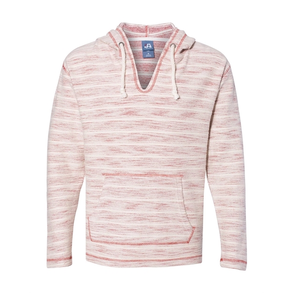 J. America Baja French Terry V-Neck Hooded Pullover - J. America Baja French Terry V-Neck Hooded Pullover - Image 0 of 9