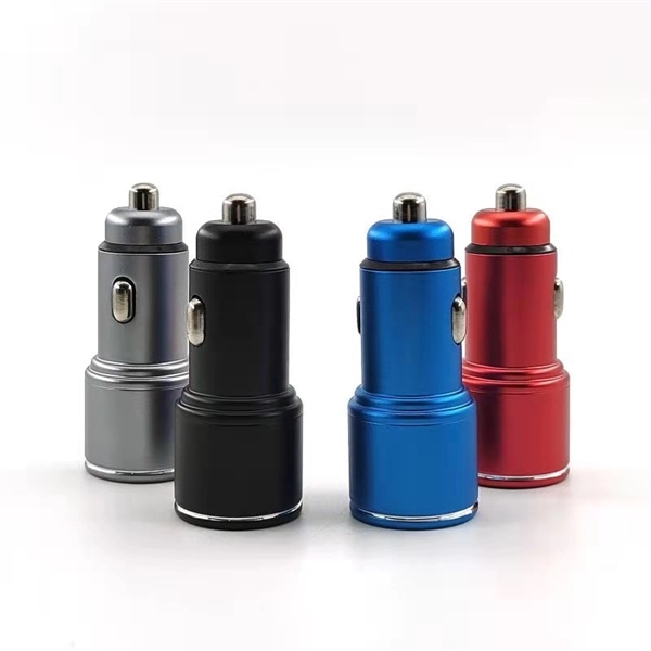 Metal Dual USB Car Charger Adapter - Metal Dual USB Car Charger Adapter - Image 0 of 2