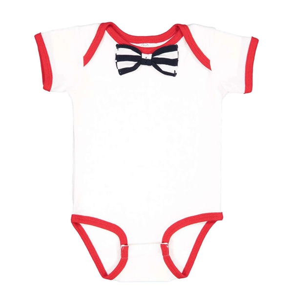 Rabbit Skins Infant Baby Rib Bow Tie Bodysuit - Rabbit Skins Infant Baby Rib Bow Tie Bodysuit - Image 4 of 4