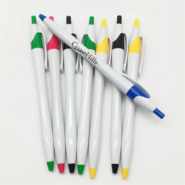 Plastic Barrel Multicolor Ballpoint Pen Black Ink Fine Point - Plastic Barrel Multicolor Ballpoint Pen Black Ink Fine Point - Image 0 of 2