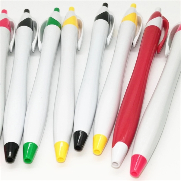 Plastic Barrel Multicolor Ballpoint Pen Black Ink Fine Point - Plastic Barrel Multicolor Ballpoint Pen Black Ink Fine Point - Image 1 of 2