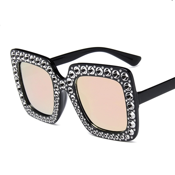 St. Patrick's Day Green Square Rhinestone Sunglasses - St. Patrick's Day Green Square Rhinestone Sunglasses - Image 3 of 11