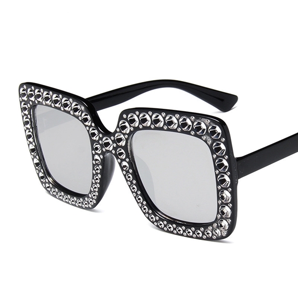 St. Patrick's Day Green Square Rhinestone Sunglasses - St. Patrick's Day Green Square Rhinestone Sunglasses - Image 10 of 11