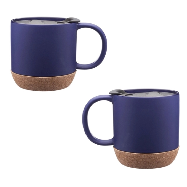 Cork-Wrapped Bottom Stoneware Mug, 13 oz. - Cork-Wrapped Bottom Stoneware Mug, 13 oz. - Image 1 of 5