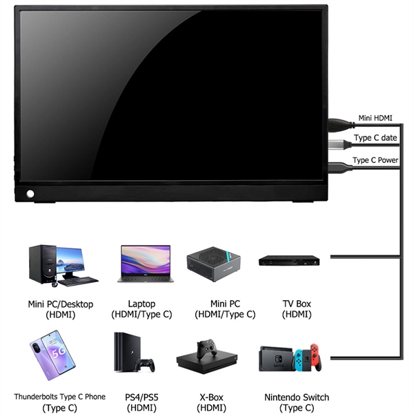 4K Portable HD USB-C Monitor - 4K Portable HD USB-C Monitor - Image 4 of 7