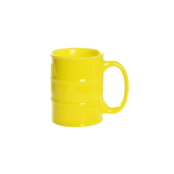 15 Oz Ceramic C-Handle Mug Oil Drum Shape - 15 Oz Ceramic C-Handle Mug Oil Drum Shape - Image 2 of 3