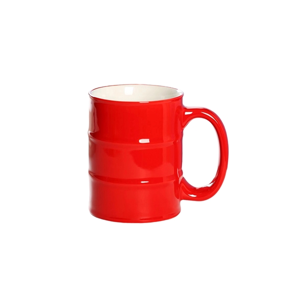 15 Oz Ceramic C-Handle Mug Oil Drum Shape - 15 Oz Ceramic C-Handle Mug Oil Drum Shape - Image 3 of 3