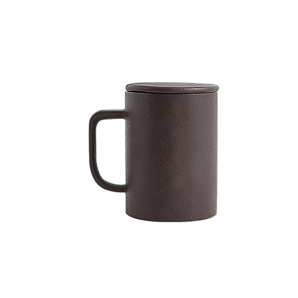 14 Oz Ceramic C-Handle Mug With Lid - 14 Oz Ceramic C-Handle Mug With Lid - Image 4 of 4