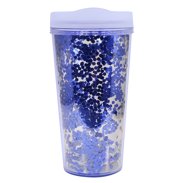 17 Oz. Glamour Glitter Tumbler - 17 Oz. Glamour Glitter Tumbler - Image 5 of 8