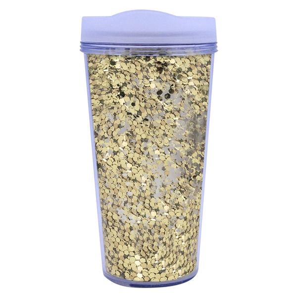 17 Oz. Glamour Glitter Tumbler - 17 Oz. Glamour Glitter Tumbler - Image 6 of 8