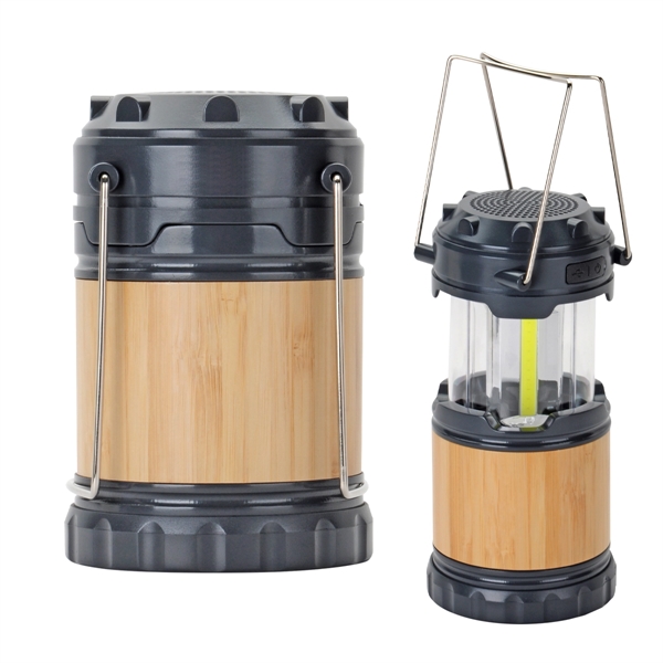 Bamboo Pop-Up Lantern With Speaker - Bamboo Pop-Up Lantern With Speaker - Image 1 of 1