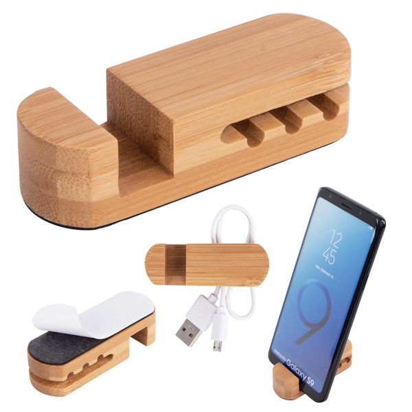 Bamboo Desktop Cable Organizer - Bamboo Desktop Cable Organizer - Image 1 of 2