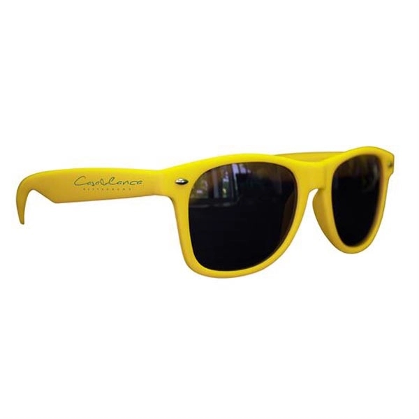 Matte Soft Rubberized Finish Miami Sunglasses - Matte Soft Rubberized Finish Miami Sunglasses - Image 4 of 9