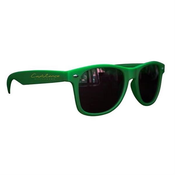 Matte Soft Rubberized Finish Miami Sunglasses - Matte Soft Rubberized Finish Miami Sunglasses - Image 8 of 9