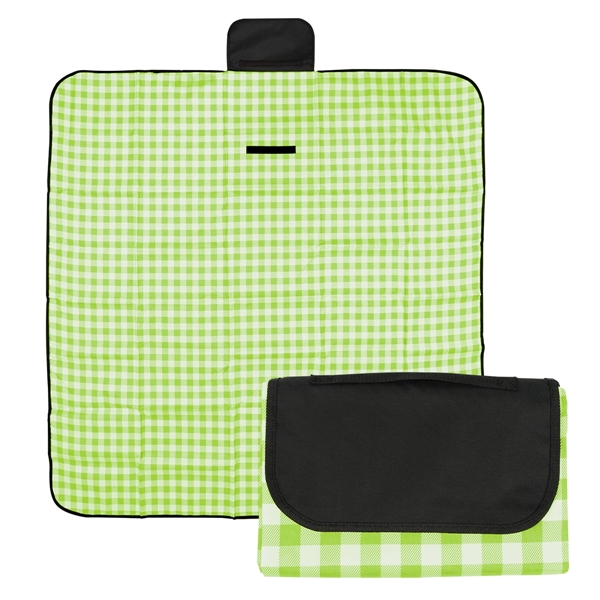 Gingham Roll-Up Picnic Blanket - Gingham Roll-Up Picnic Blanket - Image 3 of 12