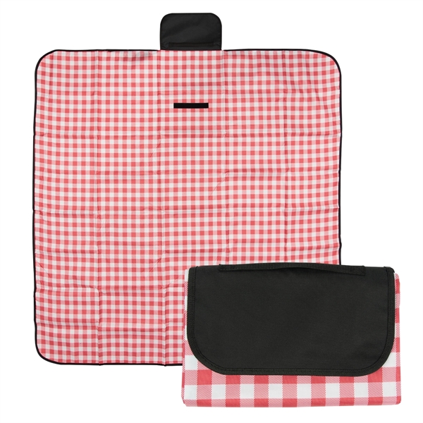 Gingham Roll-Up Picnic Blanket - Gingham Roll-Up Picnic Blanket - Image 4 of 12