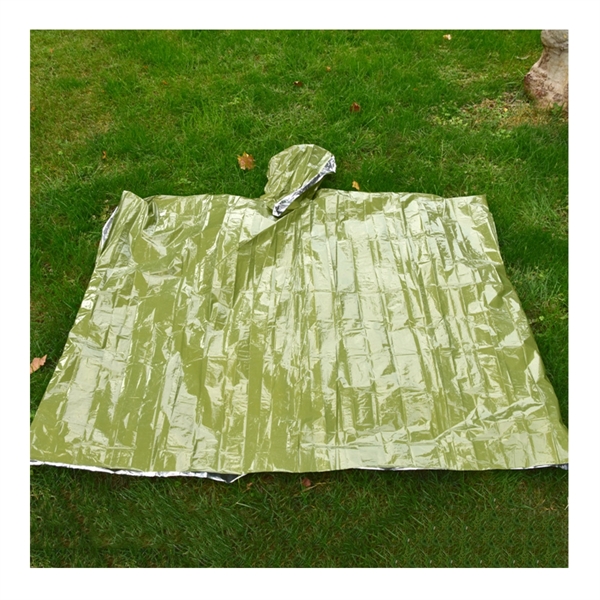 Reusable Lightweight Emergency Waterproof Rain Poncho - Reusable Lightweight Emergency Waterproof Rain Poncho - Image 3 of 4
