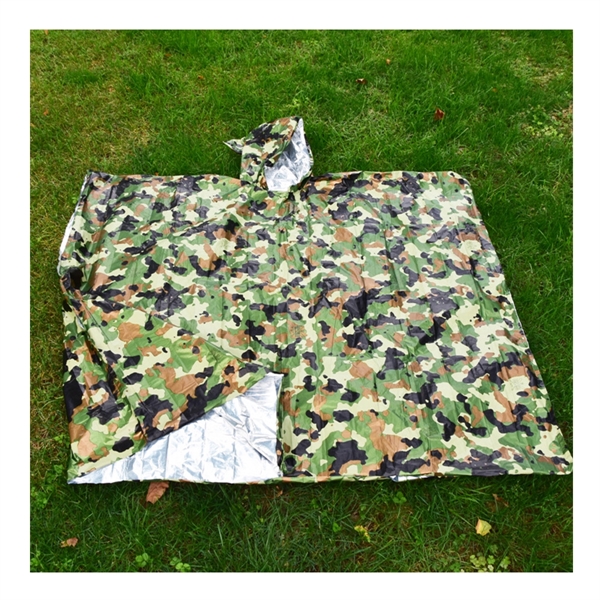 Reusable Lightweight Emergency Waterproof Rain Poncho - Reusable Lightweight Emergency Waterproof Rain Poncho - Image 4 of 4