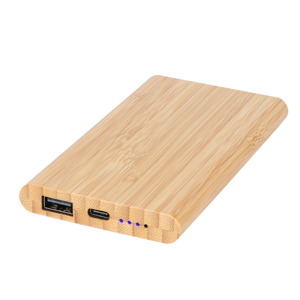 5,000 mAh Bamboo Type-C Power Bank - 5,000 mAh Bamboo Type-C Power Bank - Image 1 of 2