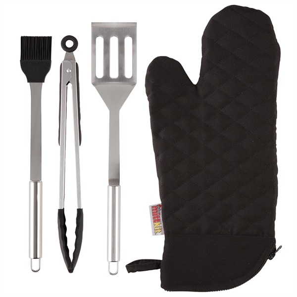 BBQ Grilling Tool Set with Mitt - BBQ Grilling Tool Set with Mitt - Image 1 of 5