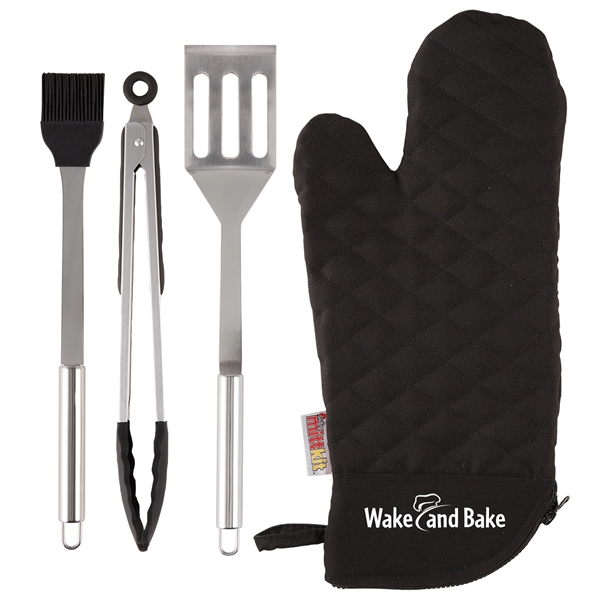 BBQ Grilling Tool Set with Mitt - BBQ Grilling Tool Set with Mitt - Image 0 of 5