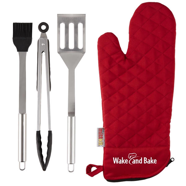 BBQ Grilling Tool Set with Mitt - BBQ Grilling Tool Set with Mitt - Image 4 of 5