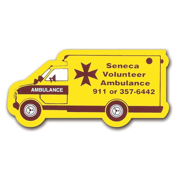 2.88x1.38 Custom Ambulance Shape Magnets 20 Mil - 2.88x1.38 Custom Ambulance Shape Magnets 20 Mil - Image 0 of 0