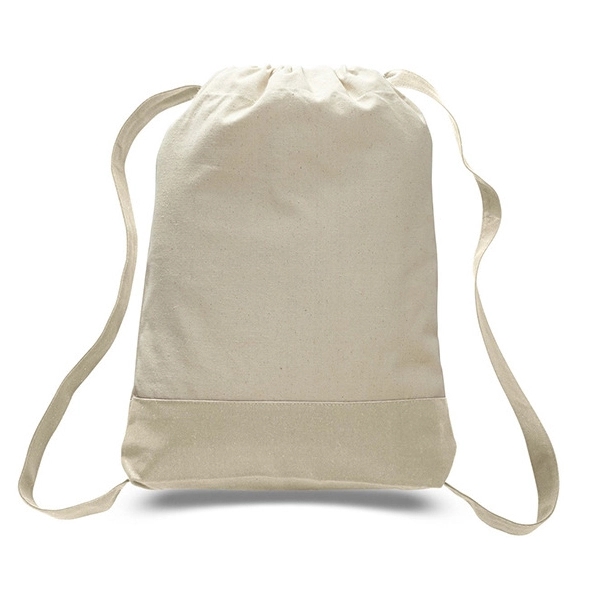 Two-tone Canvas Drawstring Bag - Two-tone Canvas Drawstring Bag - Image 3 of 5
