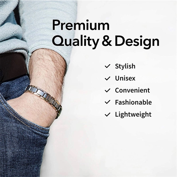 Elegant Titanium Magnetic Therapy Bracelet Pain Relief - Elegant Titanium Magnetic Therapy Bracelet Pain Relief - Image 3 of 4