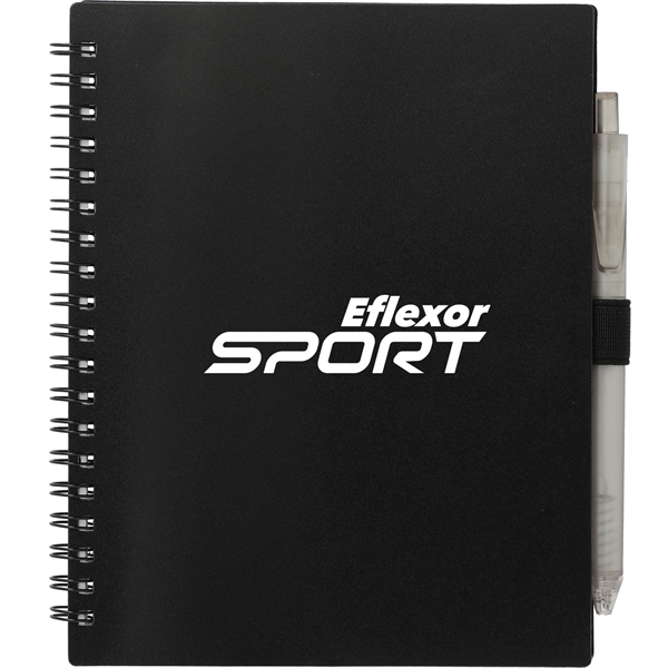 5.5'' x 7'' FSC® Recycled Spiral Notebook w/ RPET Pe - 5.5'' x 7'' FSC® Recycled Spiral Notebook w/ RPET Pe - Image 2 of 3