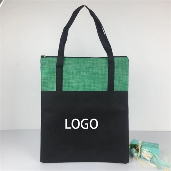 Folding Zipper Non-woven Bag - Folding Zipper Non-woven Bag - Image 0 of 4