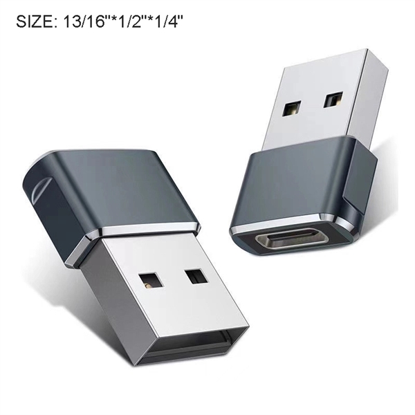 USB-C Female to USB Male Adapter Power Converter - USB-C Female to USB Male Adapter Power Converter - Image 0 of 3