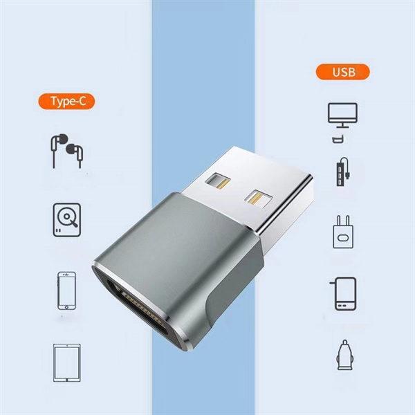 USB-C Female to USB Male Adapter Power Converter - USB-C Female to USB Male Adapter Power Converter - Image 3 of 3