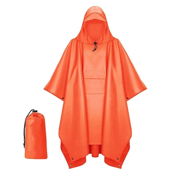 3 in 1 Hooded Rain Poncho - 3 in 1 Hooded Rain Poncho - Image 4 of 4