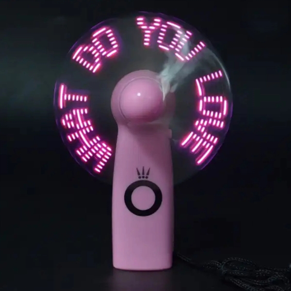 Handheld Fan With LED Message - Handheld Fan With LED Message - Image 2 of 5