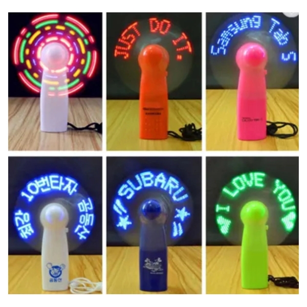 Handheld Fan With LED Message - Handheld Fan With LED Message - Image 4 of 5