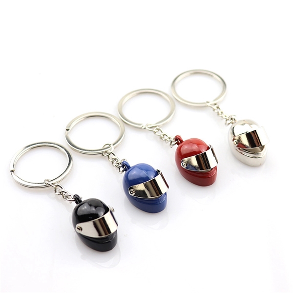 Motorcycle Helmet Keychain - Motorcycle Helmet Keychain - Image 2 of 2