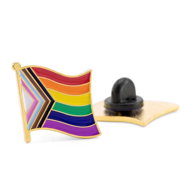 Progress Pride Rainbow Flag Lapel Pin - Progress Pride Rainbow Flag Lapel Pin - Image 0 of 2