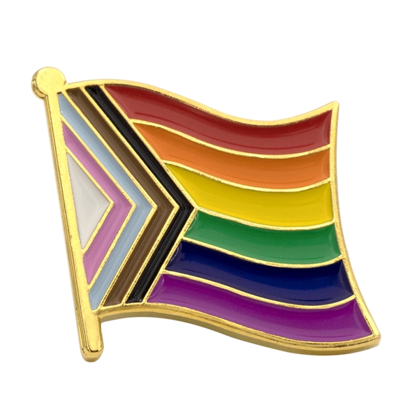Progress Pride Rainbow Flag Lapel Pin - Progress Pride Rainbow Flag Lapel Pin - Image 1 of 2