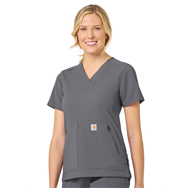 Carhartt Rugged Flex Women's Modern Fit 4-Pocket V-Neck Top - Carhartt Rugged Flex Women's Modern Fit 4-Pocket V-Neck Top - Image 6 of 9