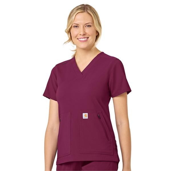 Carhartt Rugged Flex Women's Modern Fit 4-Pocket V-Neck Top - Carhartt Rugged Flex Women's Modern Fit 4-Pocket V-Neck Top - Image 9 of 9